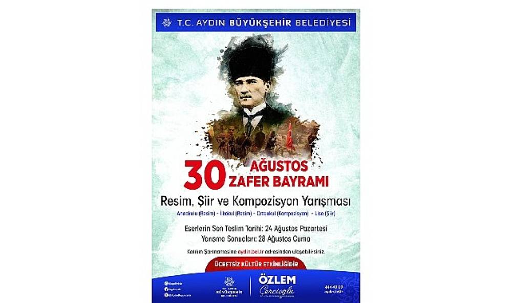 Başkan &Ccedil;er&ccedil;ioğlu'ndan 30 Ağustos Temalı &Ouml;d&uuml;ll&uuml; Resim, Şiir ve Kompozisyon Yarışması
