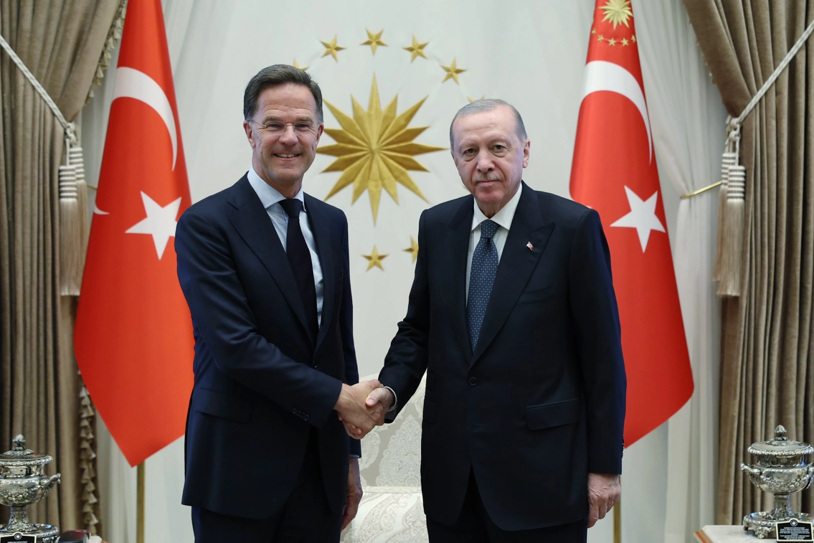 Cumhurbaşkanı Erdoğan, NATO Genel Sekreteri Rutte ile K&uuml;lliye&rsquo;de g&ouml;r&uuml;şt&uuml;