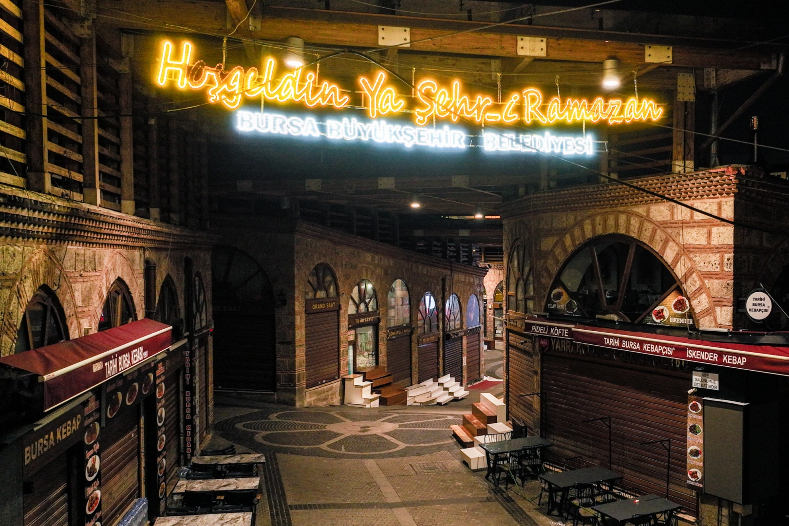 Bursa'da Ramazan'a &ouml;zel ışıklandırmalar