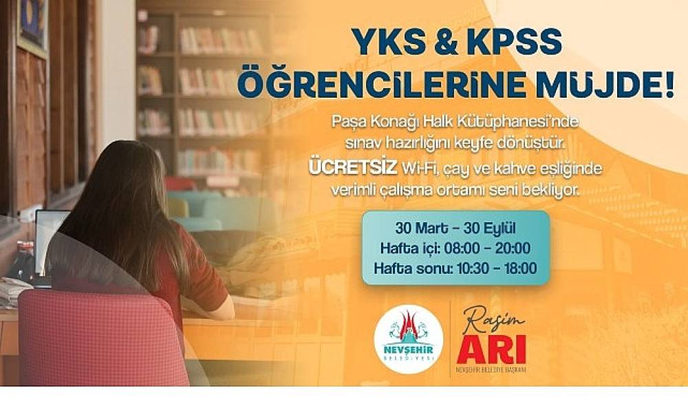 Paşa Konağı Halk K&uuml;t&uuml;phanesi Sınav Kampına D&ouml;necek