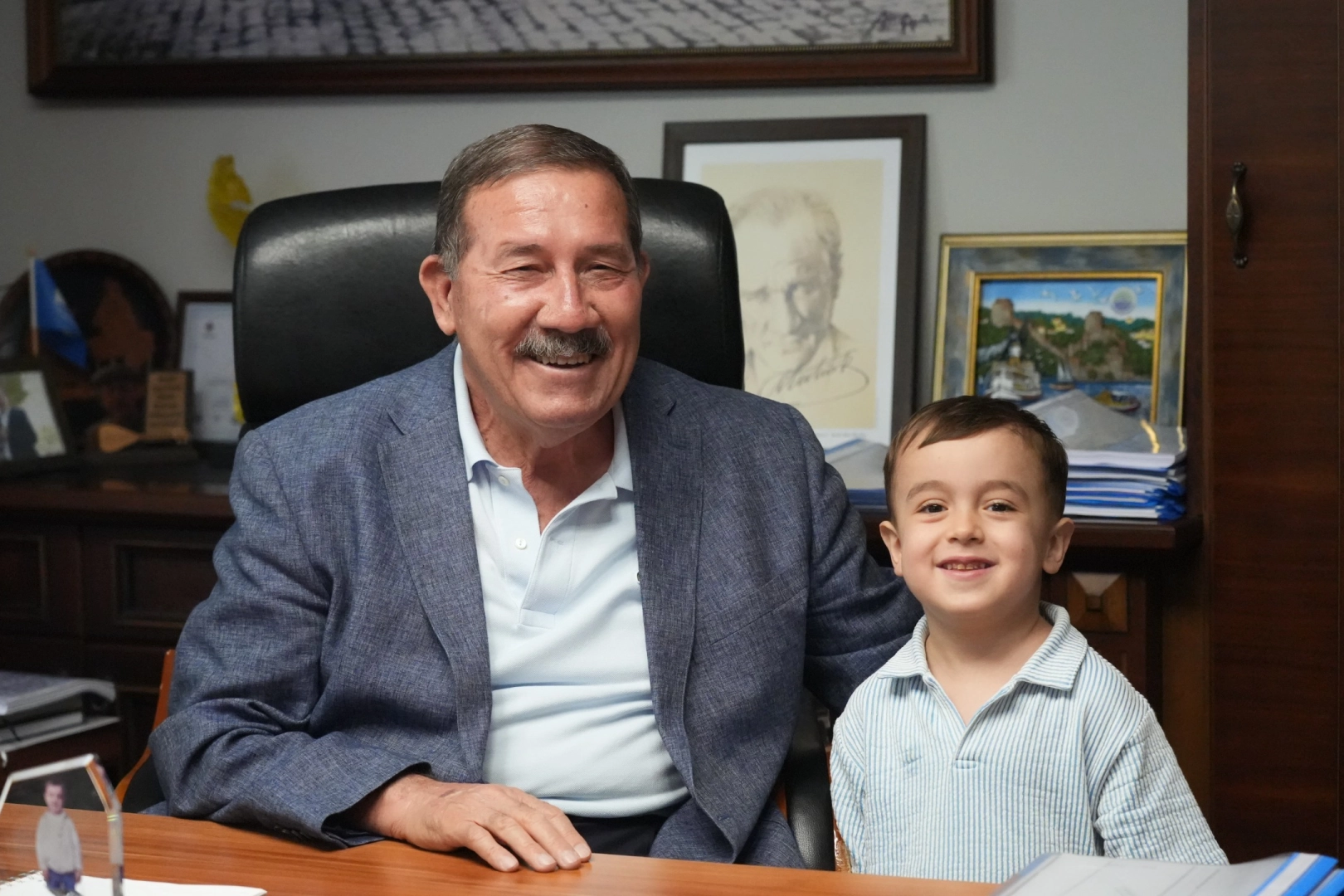Muğla Milaslı G&ouml;ktuğ'dan Başkan Topuz'a ziyaret